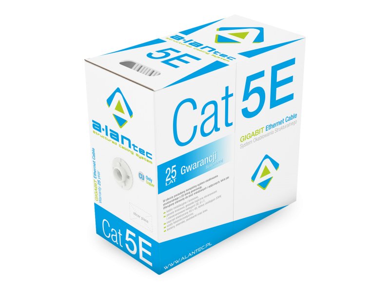 Alantec KIF5PVC305 Network Cable White 305M CAT.5E U/UTP (UTP)