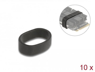 Delock Ring Rubber Fijar SSD M.2 And Disipador Calor Black 10 Pieces — image 1