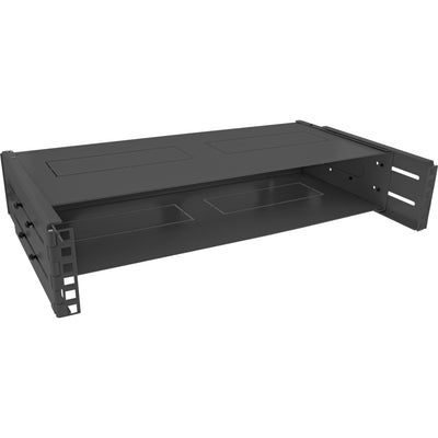 Inline Rack Foldable 19, 2U, 24-40CM Depth With Cover Black — image 1