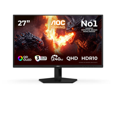 AOC Monitor Agon Q27G41ZDF Qd-oled Gaming 26,5 Black Qhd, Hdmi, Dp, Adaptive-sync, Compatibilidad G-sync, Pane — image 1