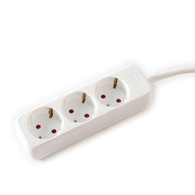 Value 3-VÍAS Power Strip Plugs Without Switch White 3M — image 1