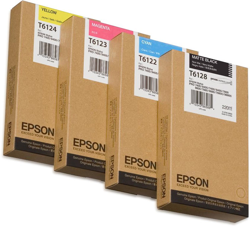 Epson Genuine Ink Magenta 220ML Stylus Pro/7450/9450/7400/9400 T6122 T6123 T6124 T6128