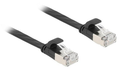 Delock RJ45 Tape Plana Network Cable Connector Male a Male CAT.6A U FTP 2M Black — image 1