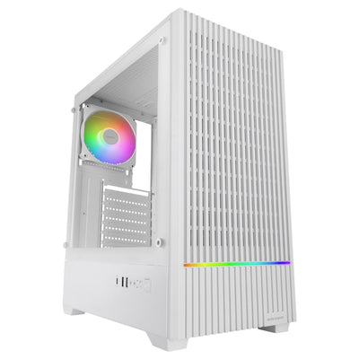 Mars Gaming PC Case ATX Semitorre Mc-quantum Double Glass Tempered ARGB GPU 335MM White — image 1