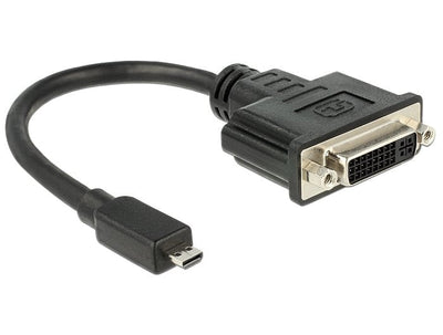 Delock 65563 Adapter Cable Vídeo 0,2M DVI-d Micro-hdmi Black — image 1