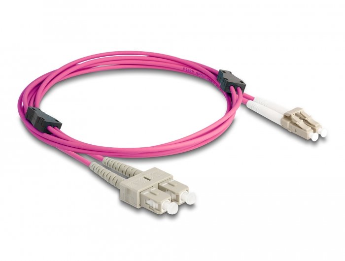 Delock Lwl Cable With Armadura Metálica Lc Duplex a Sc Duplex Multimode OM4 2M