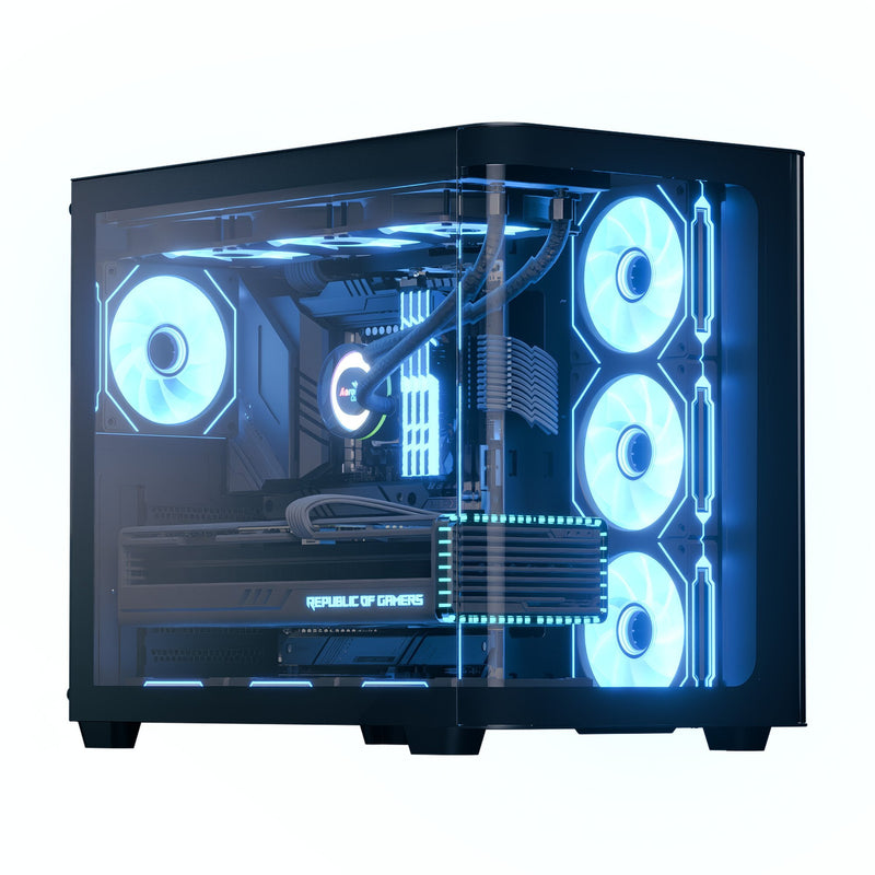 Aerocool PC Case P500C-G-BK-V1 Black Glass Tempered X 3 ACCM-PN01043.11