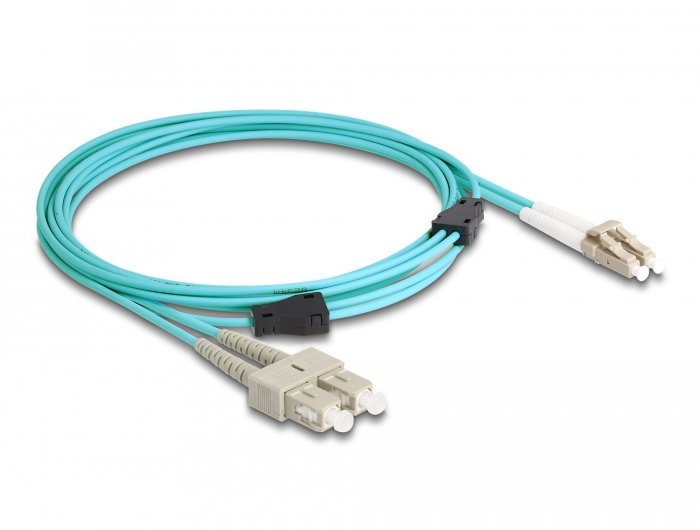 Delock Lwl Cable With Armadura Metálica Lc Duplex a Sc Duplex Multimode OM3 3M