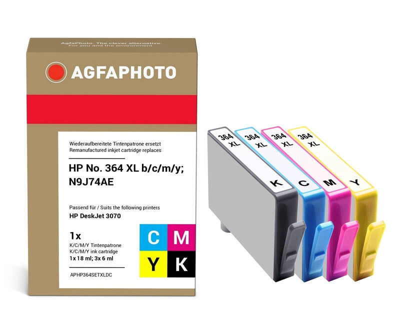 Agfaphoto APHP364SETXLDC Ink Cartridge 4 Pieces Black Cyan Magenta Yellow