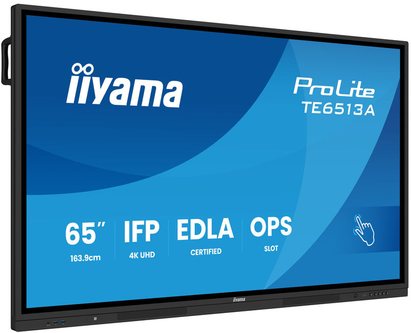 Pantalla Interactive 65 Edla, Android 14, 8/128GB UHD Ips, Mm 2X 20W + 20W Subwr, 2x Hdmi, Dp, 2x Usb-c, 450CD/M