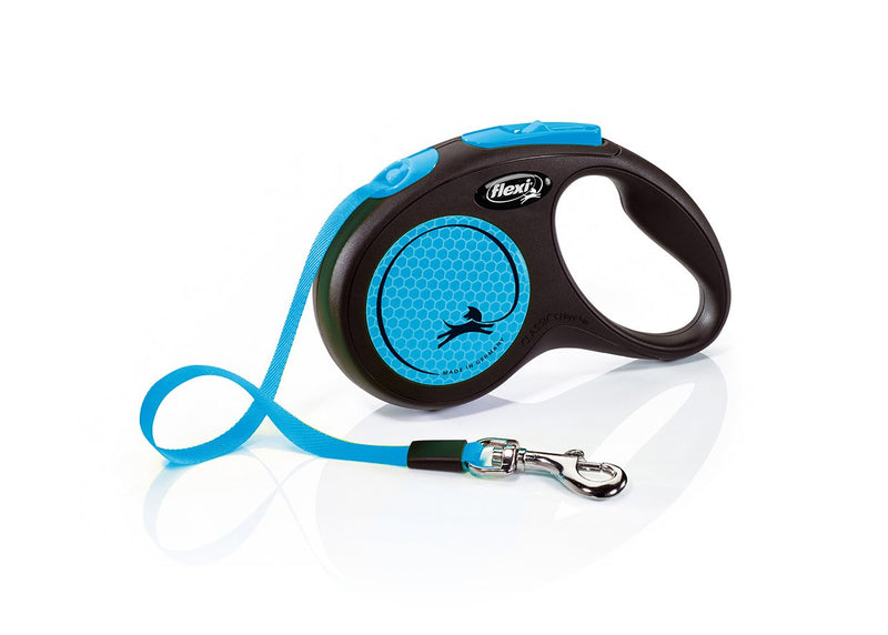 Flexi Strap Automática New Neon S 5M, Colour Blue