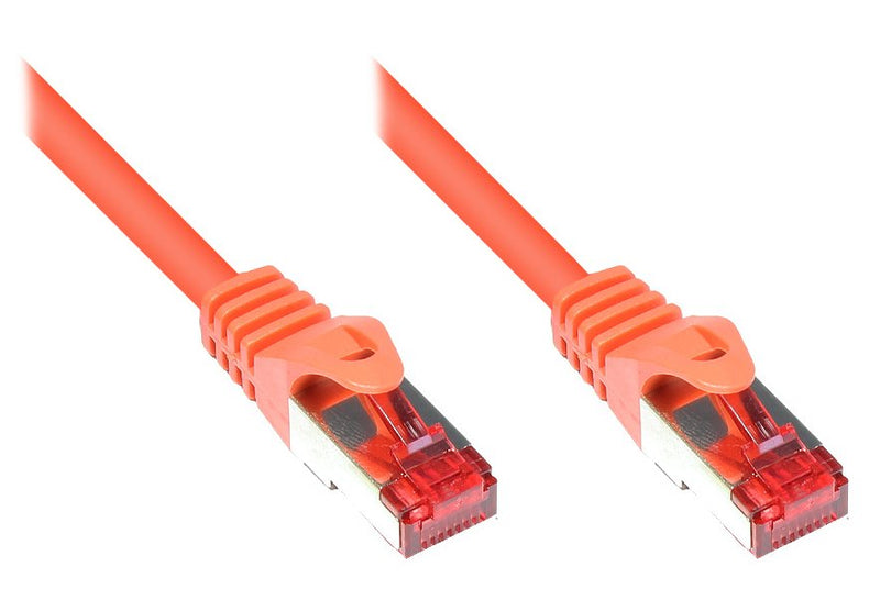 Goodconnections Network Cable With Protector Pestaña, CAT.6, S FTP, Pimf, Pvc, 250MHZ, Orange 15M,