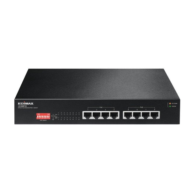 Edimax Hub Switch 8 Ptos 10/100/1000 GS-1008P V2 Gigabit/PoE/Dip Switch GS-1008P V2