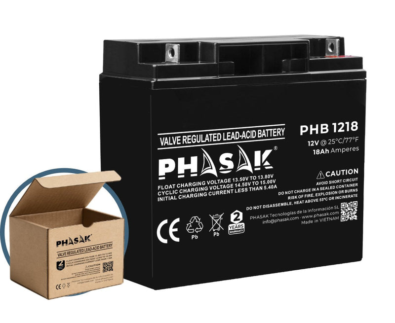Phasak Battery Phb 1218 Compatible With UPS Phasak Según Especificaciones
