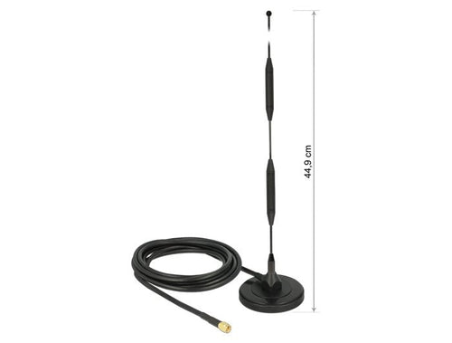 Delock Antenna Gsm Umts LTE Sma 3 dBi Omni Starr Black 3M — image 1