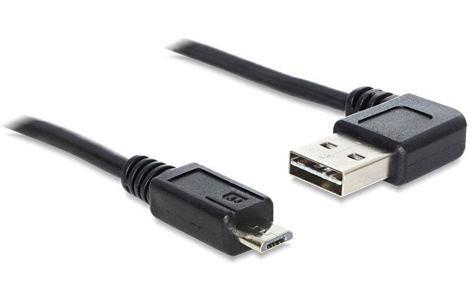Delock 83382 Cable Easy-USB 2.0 Tipo-a Male Sesgado Hacia Izquierda And Hacia Derecha USB 2.0 Type Micro-b Mal
