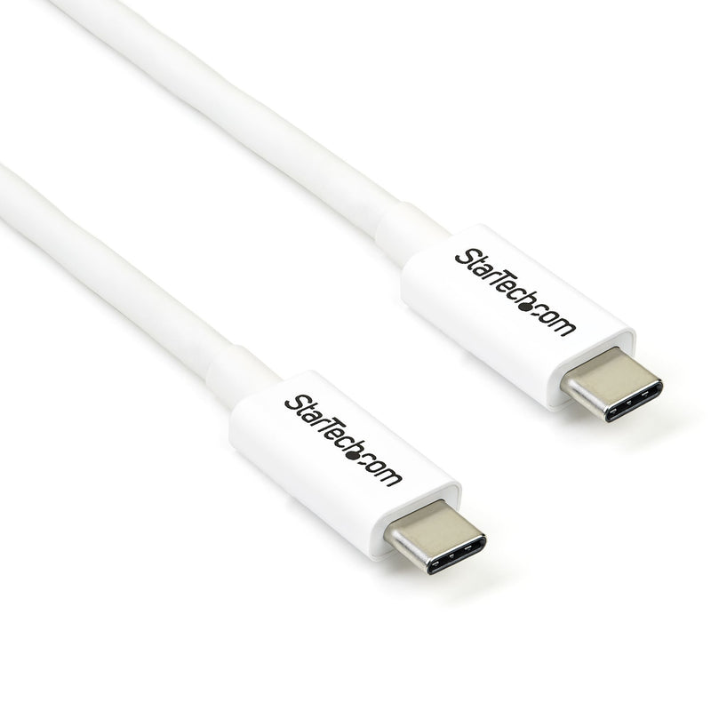 Cable 2M Thunderbolt 3 USB-C Cabl Blanco Compatible DisplayPort