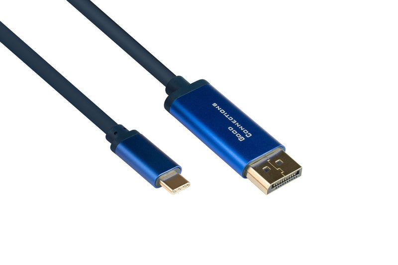 Alcasa 4812-CSF010B Adapter Cable Vídeo 1M USB Type-c DisplayPort Blue