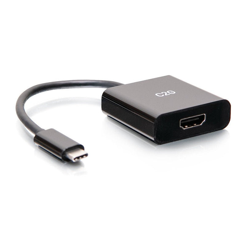 C2G 4K USB C To HDMI Adapter 4K 60HZ Adapter Vídeo 24 Pin USB-C Male a HDMI Female Black Compatibilidad With 4