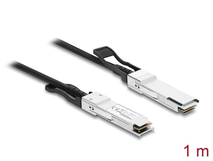 Delock Twinax Cable QSFP28 Connector Male a QSFP28 Connector Male 100Gbps 1M