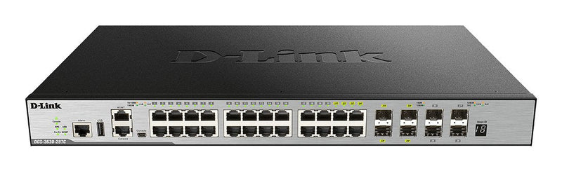 D-link Dgs 3630-28PC Conmutador L3 Gestionado 20 X 10/100/1000 (PoE + ) + 4 X Gigabit Sfp Combinado + 4 X 10 G