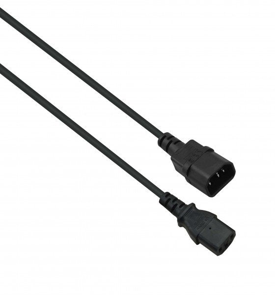 Helos Cable Power C13 a C14, Black 1,0M