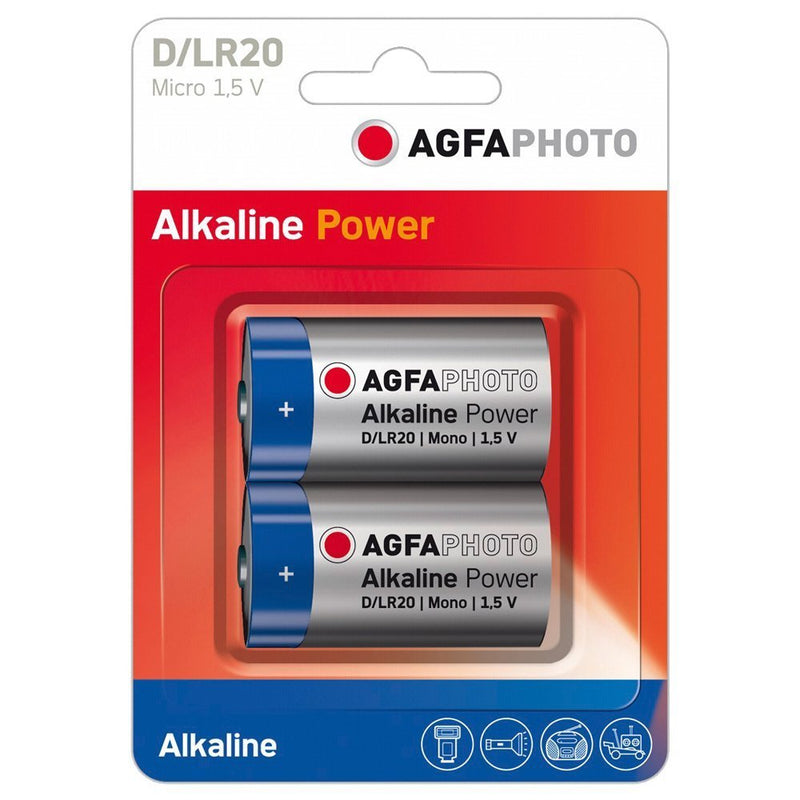 Agfaphoto Battery Body Only Uso D Alcalino 2 Units