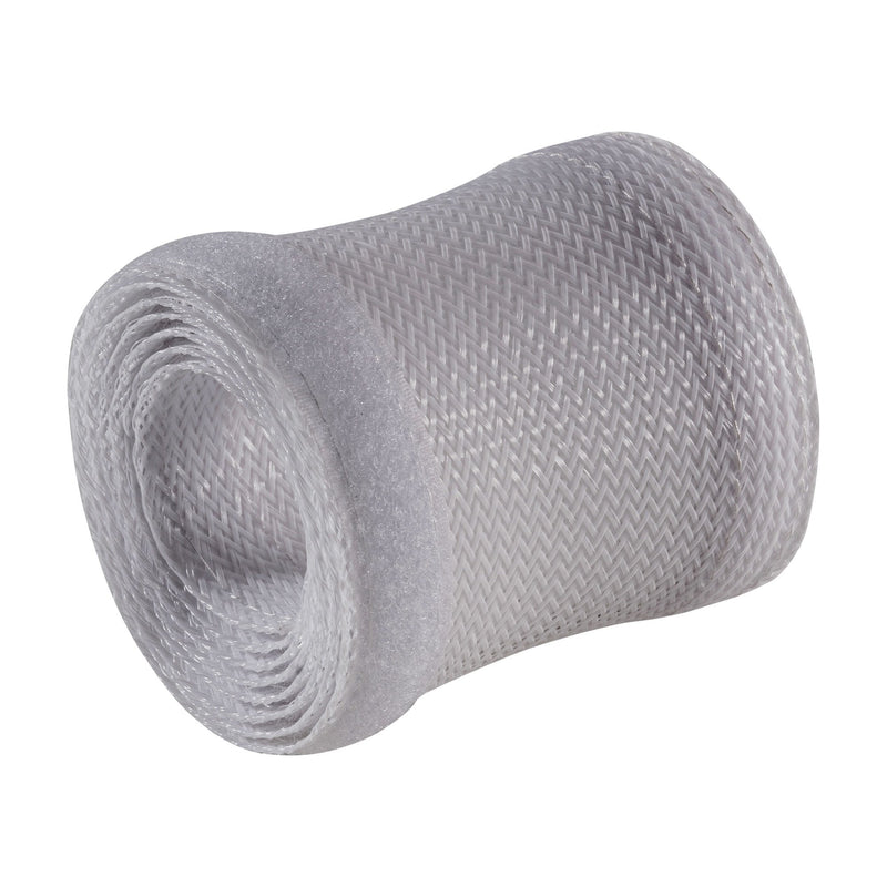 Inline Protector Cable , Hose Fabric With Closure Velcro, 1M X 25MM Diámetro, Grey