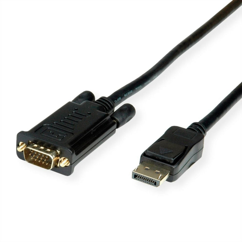 Value Cable DisplayPort-VGA, DP St - VGA St, Black 1M