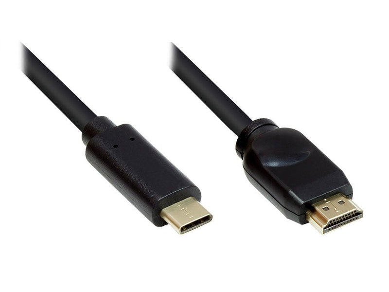 Alcasa GC-M0104 Adapter Cable Vídeo 10M USB Type-c HDMI Type a Standard Black