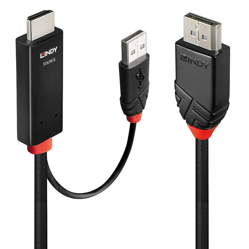 Lindy HDMI To DisplayPort Cable 2M