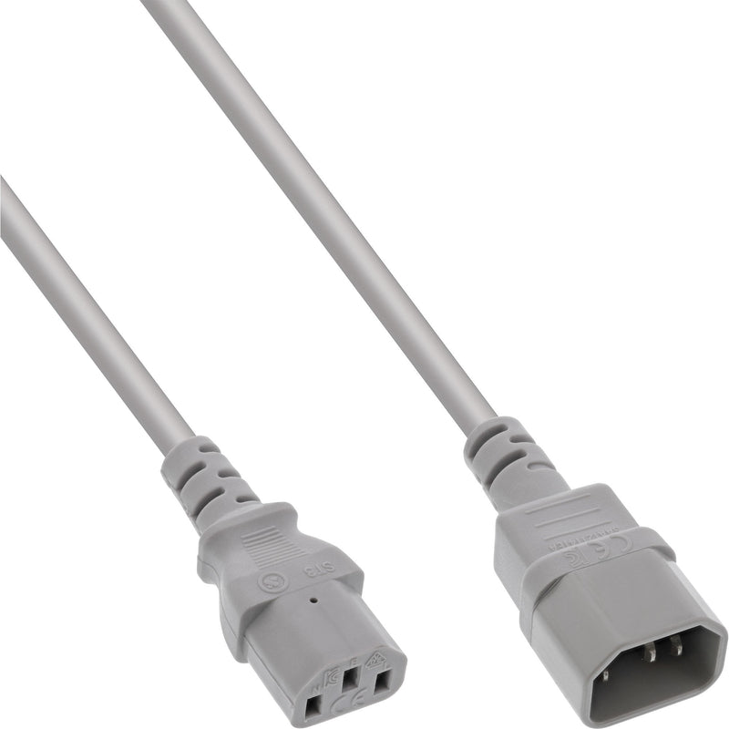 Inline Prolongación Cable Power , C13 a C14, Grey 1,5M