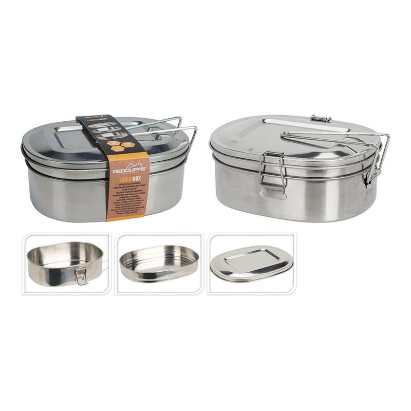 Lunch Box Steel Inoxidable, 1200ML, 180X140X75MM