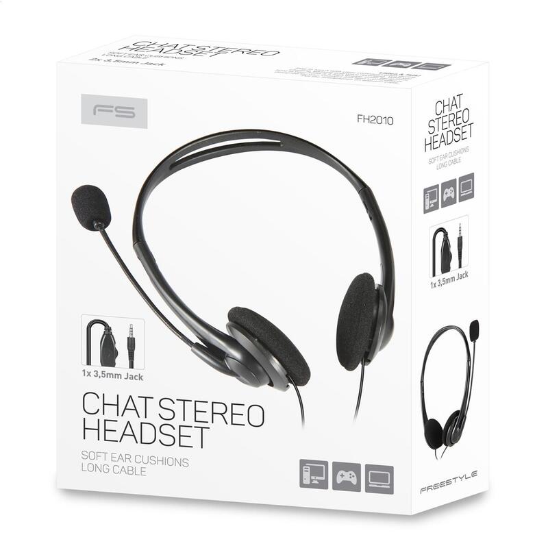 Fiesta Headphone + Mic PC Control Volumen Jack 1*3.5MM Black FH2010