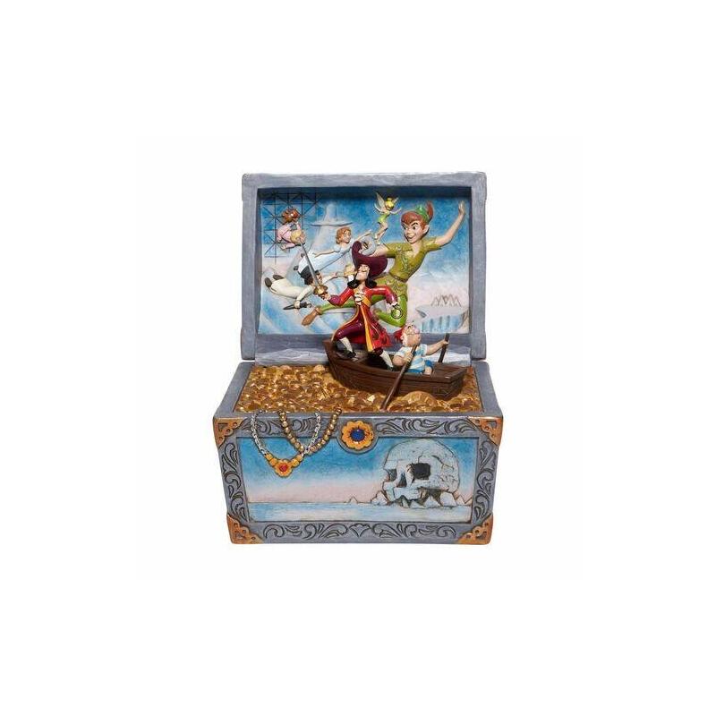 Enesco Figure Disney Peter Pan Cofre Tesoro Peter Pan Garfio & Compaia