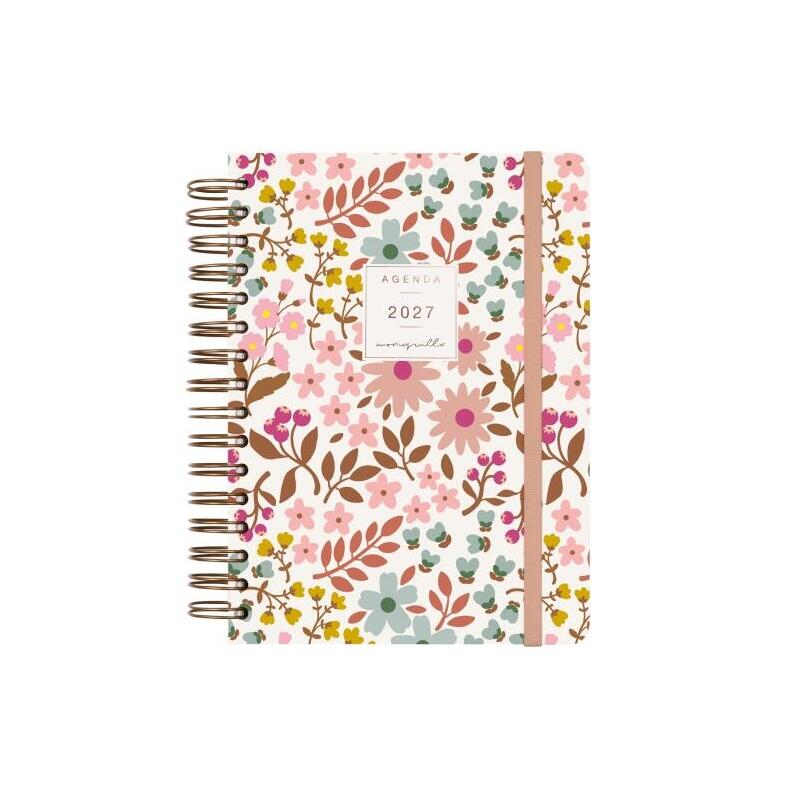 Finocam Moniquilla Planner - Anual 2027 - 1 Dia Pagina - Formato E10 - 155X212MM - Espiral Double - Cover Dura