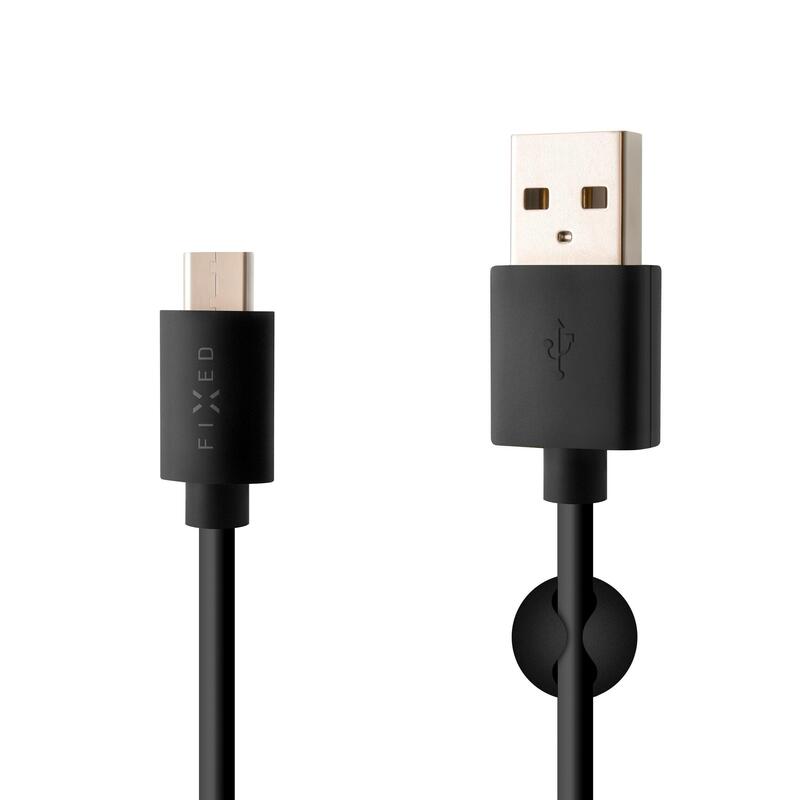 Fixed Datový a Nabíjecí Cable USB-A - Usb-c, 20W, Délka 2M, Cerná