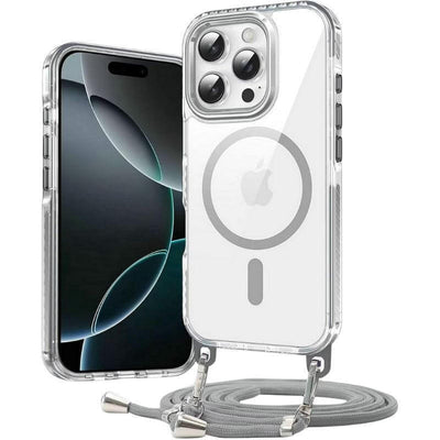 Case Magnética With Colgante Desmontable Iphone 16 Pro Max. Silver — image 1