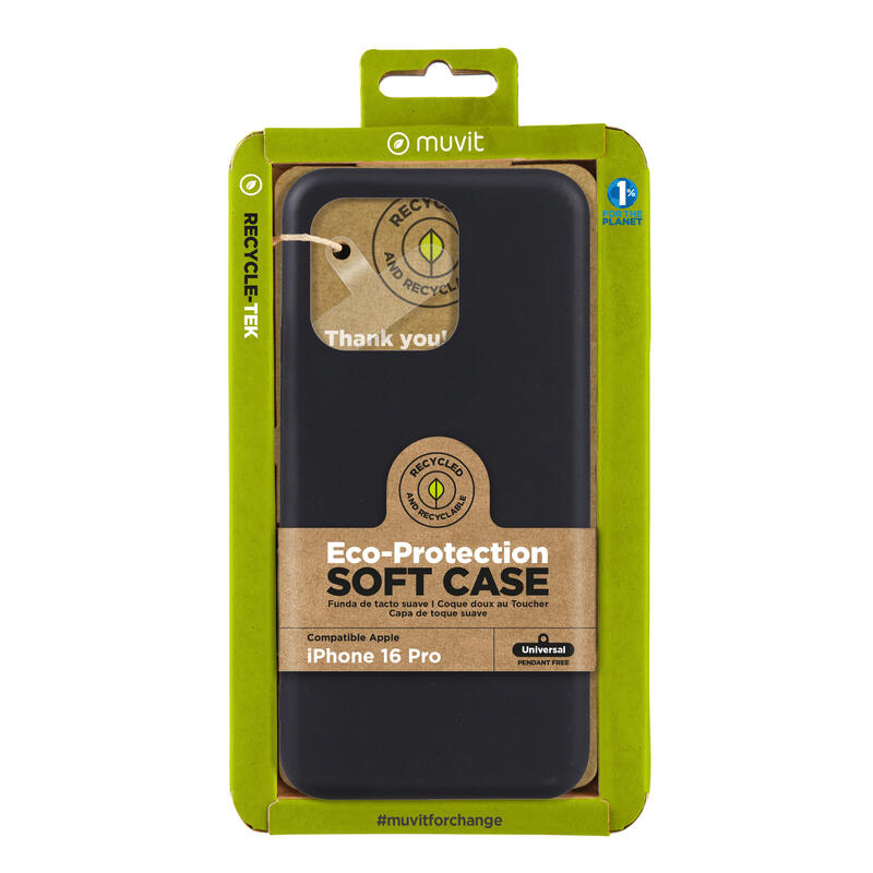 Muvit Case Recycletek Apple Iphone 16 Pro Black