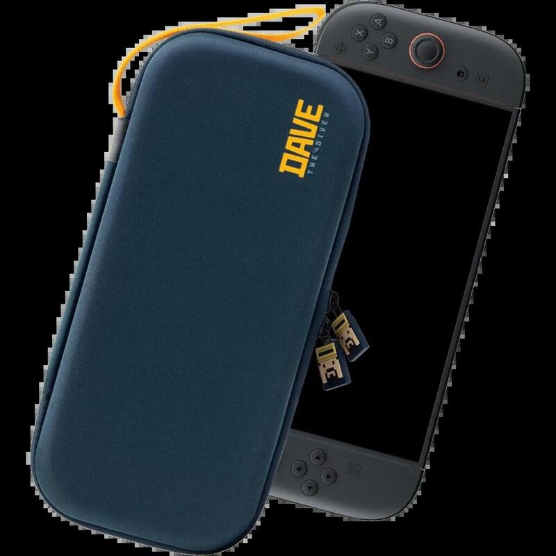 Funlab Case Dave The Diver Edition Blue Oscuro Switch 2/1/OLED - Rígida, Eva, 10 Ranuras