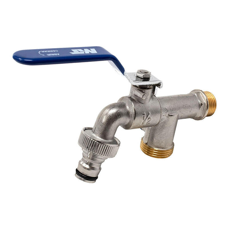 Grifo Esfera Garden PN16 Lever Steel Cromado ??ø½ Pulg X Dos Salidas Ø¾ Pulg