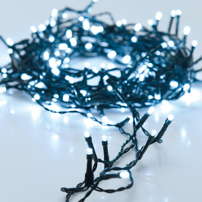 Garland a Batteries Multifuncion 96 Leds Cable Black Light White Frio 7,5M
