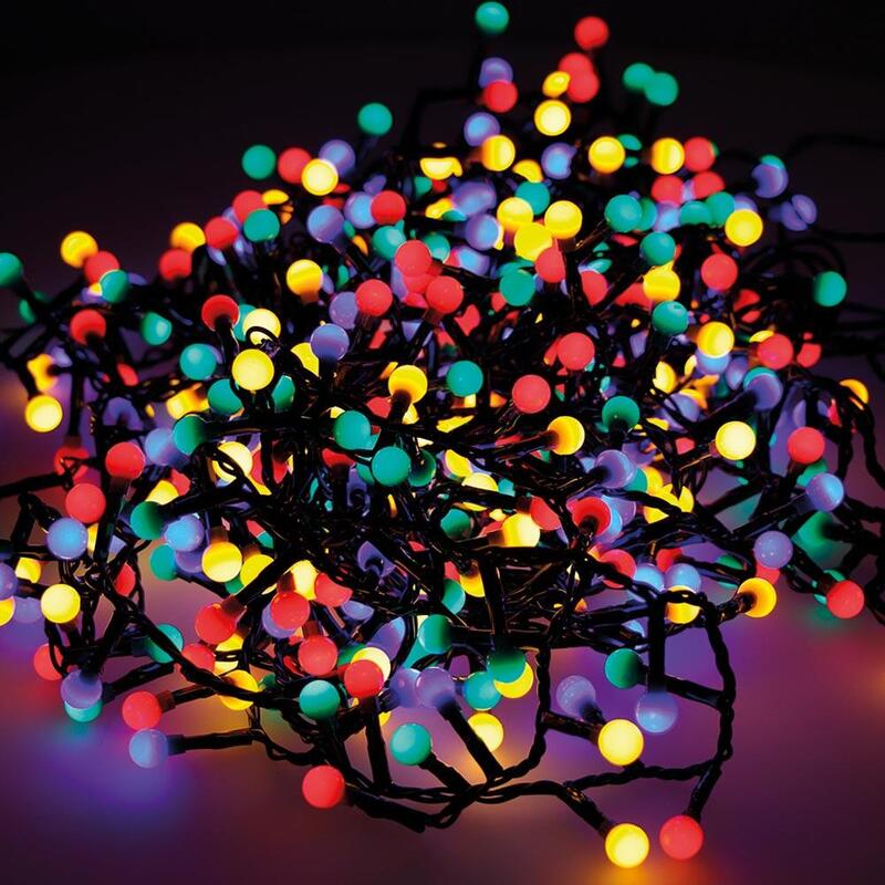 Garland Cherry Compact Parpadeante Outdoor 16M 500 Leds Multicolour