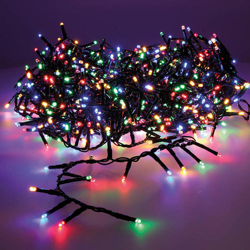Garland LED Compact Parpadeante Multicolour - White Calido 14M 500 Leds — image 1