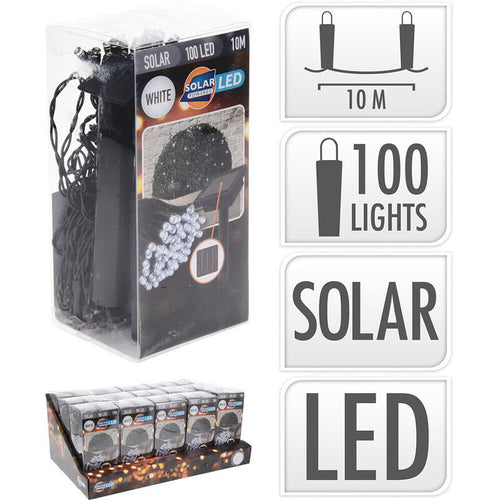Garland LED Solar, White Calido, 100 Leds 10M. — image 1