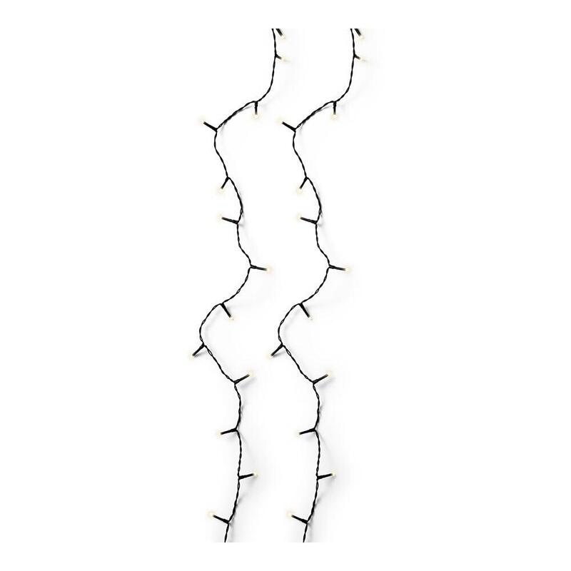 Garland Multifunción, Uso Outdoor Basic, White Cálido, Cable Black 240 Leds 18M