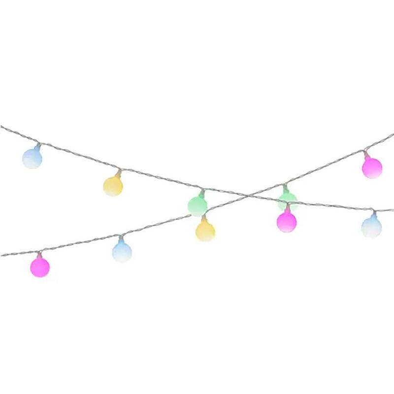 Garland Solar Rechargeable 30 Leds Light Multicolour Pastel, IP44, 2,9M