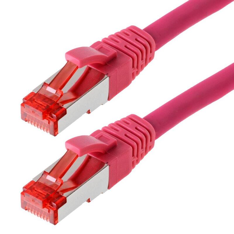 Helos Network Cable S/FTP CAT.6 Magenta 10,0M