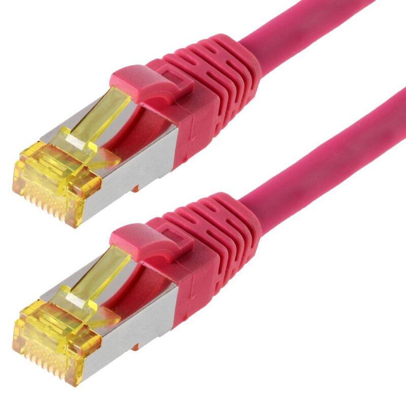 Helos Network Cable S/FTP CAT.6A Magenta 15,0M