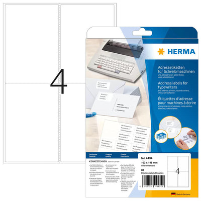 Herma Adressetik. 102X148 Mm Paper Ecken Round 80 St. — image 1